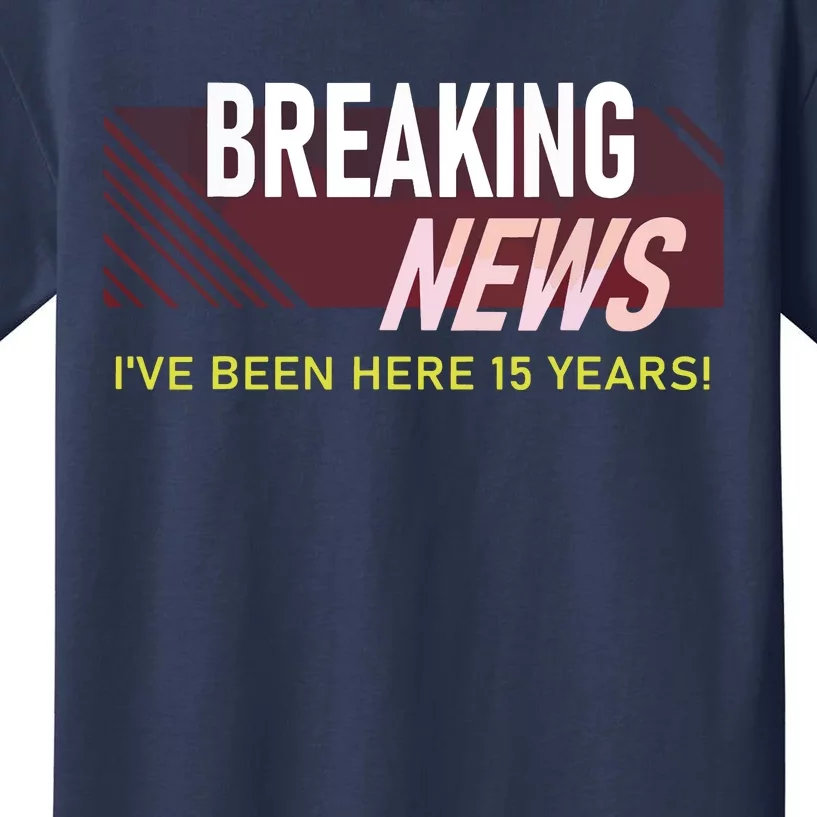 Funny 15 Year Work Anniversary 15th Employee Appreciation Kids T-Shirt