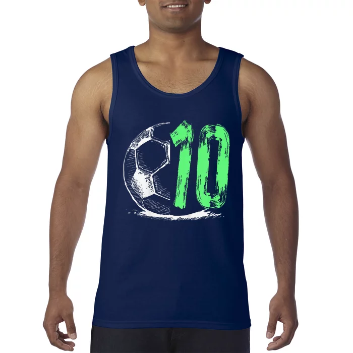 Football 10 Years Old Boy Birthday Party Tank Top