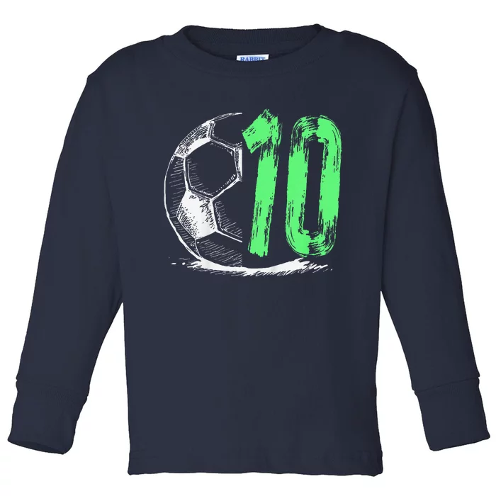 Football 10 Years Old Boy Birthday Party Toddler Long Sleeve Shirt