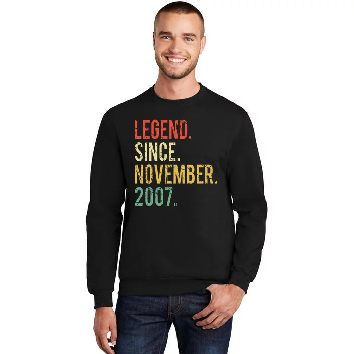 Funny 15 Years Old Vintage Legend Since November 2007 Sweatshirt