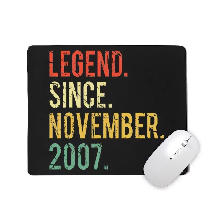 Funny 15 Years Old Vintage Legend Since November 2007 Mousepad