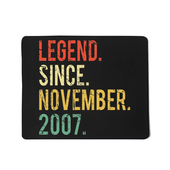 Funny 15 Years Old Vintage Legend Since November 2007 Mousepad