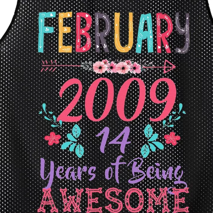 February 2009 14th Birthday Gift 14 Years Old Cute Mesh Reversible Basketball Jersey Tank