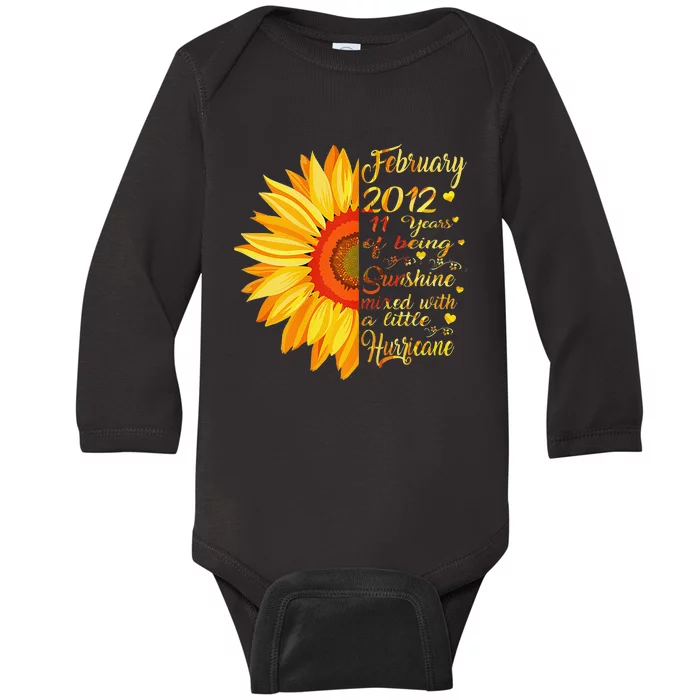 February 2012 11th Birthday Gift 11 Years Old Baby Long Sleeve Bodysuit