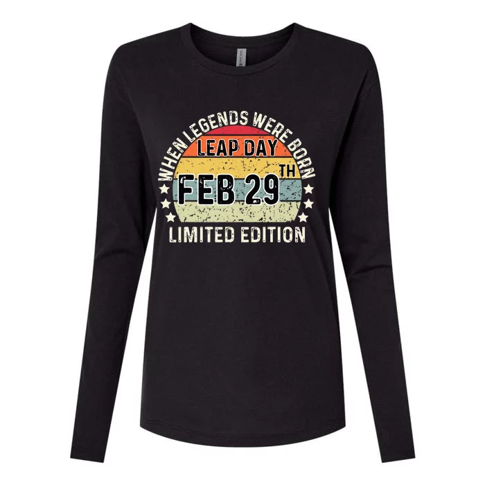 February 29 Birthday Leap Year Womens Cotton Relaxed Long Sleeve T-Shirt