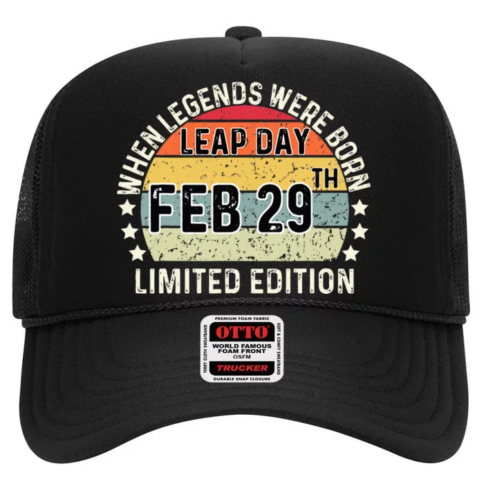 February 29 Birthday Leap Year High Crown Mesh Trucker Hat