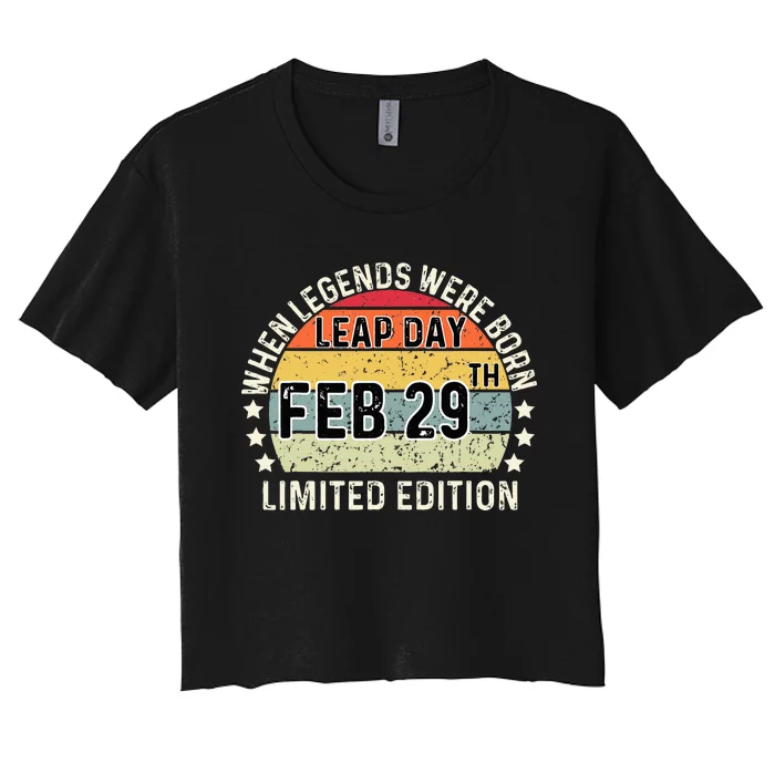 February 29 Birthday Leap Year Women's Crop Top Tee