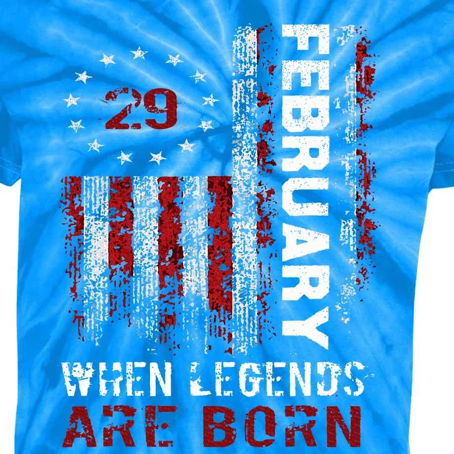 February 29 Birthday For Leap Year Kids Tie-Dye T-Shirt