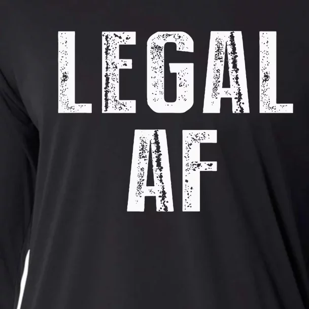 Funny 21st Birthday Gift Legal Af 21 Years Old Cooling Performance Long Sleeve Crew