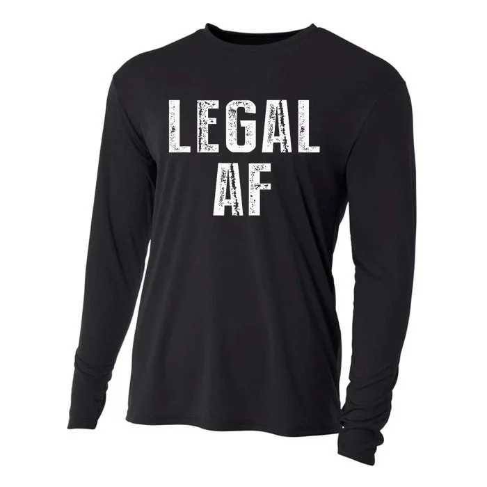 Funny 21st Birthday Gift Legal Af 21 Years Old Cooling Performance Long Sleeve Crew