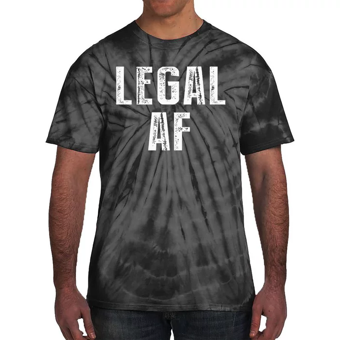 Funny 21st Birthday Gift Legal Af 21 Years Old Tie-Dye T-Shirt