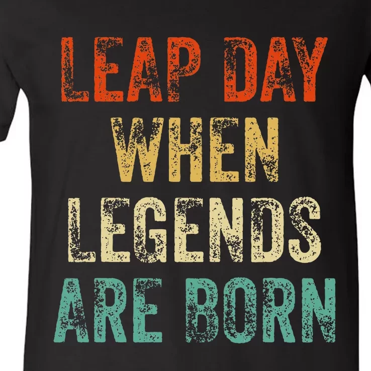 February 29 Birthday Cool Leap Year V-Neck T-Shirt