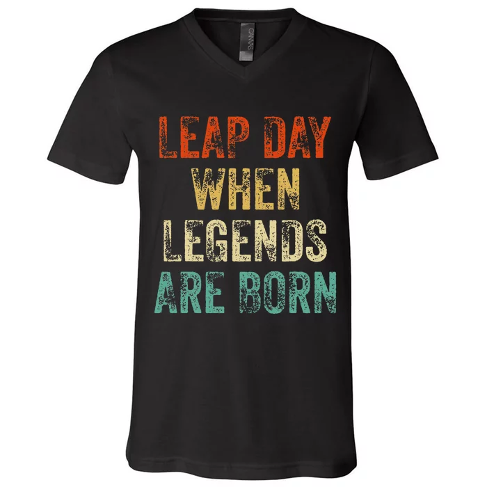 February 29 Birthday Cool Leap Year V-Neck T-Shirt