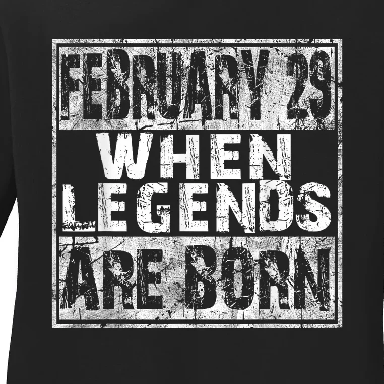 February 29 Birthday Cool Leap Year Ladies Long Sleeve Shirt