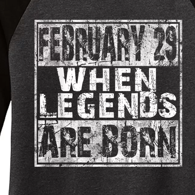 February 29 Birthday Cool Leap Year Women's Tri-Blend 3/4-Sleeve Raglan Shirt