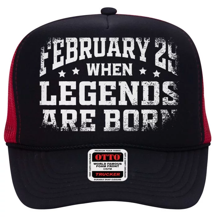 February 29 Birthday Leap Year For Cool Leap Day High Crown Mesh Trucker Hat