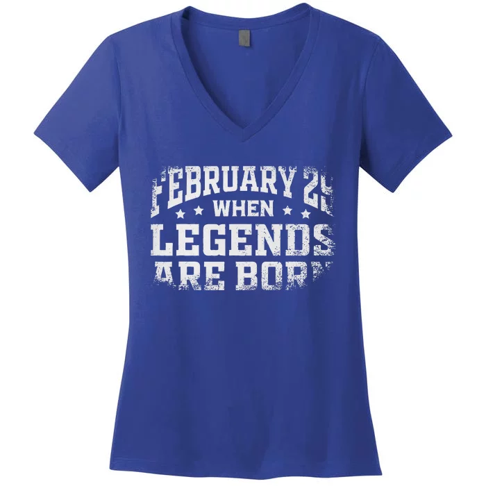 February 29 Birthday Leap Year For Cool Leap Day Women's V-Neck T-Shirt