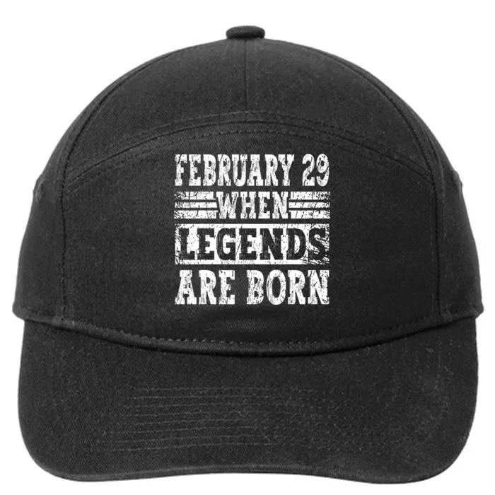 February 29 Birthday Cool Leap Year 7-Panel Snapback Hat