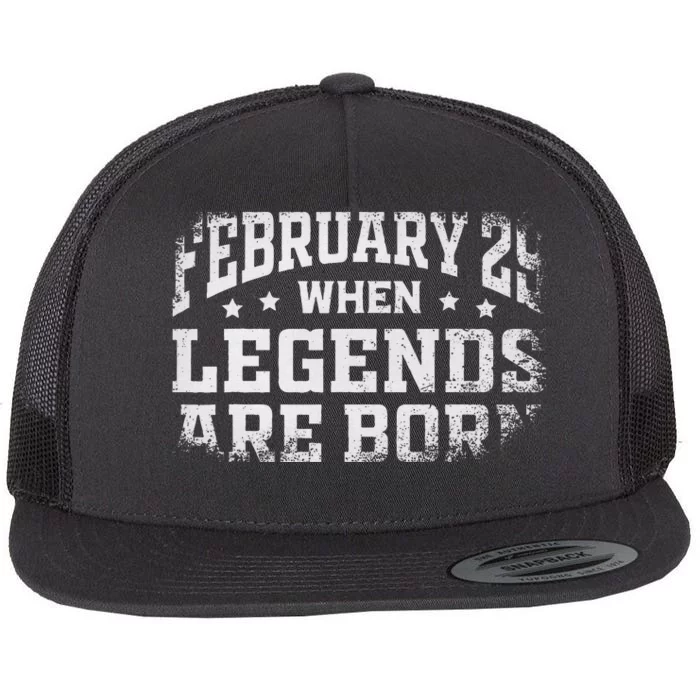 February 29 Birthday Leap Year For Cool Leap Day Flat Bill Trucker Hat