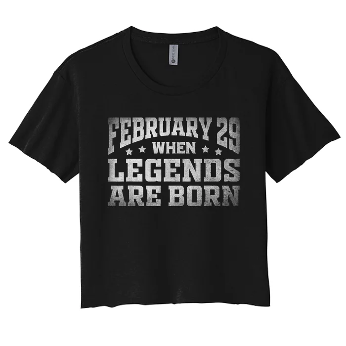 February 29 Birthday Leap Year For Cool Leap Day Women's Crop Top Tee