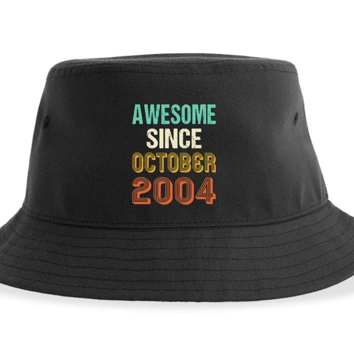 Funny 20th Birthday Awesome Since Oct 2004 Born In October Sustainable Bucket Hat