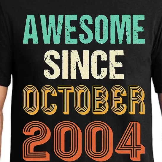 Funny 20th Birthday Awesome Since Oct 2004 Born In October Pajama Set