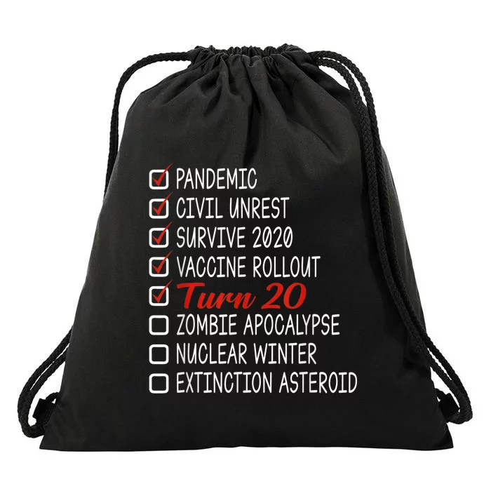 Funny 20th Birthday Gift 20 Years Old 2002 Made In 2002 Drawstring Bag