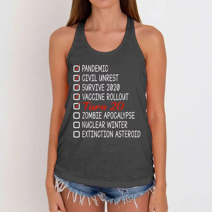 Funny 20th Birthday Gift 20 Years Old 2002 Made In 2002 Women's Knotted Racerback Tank