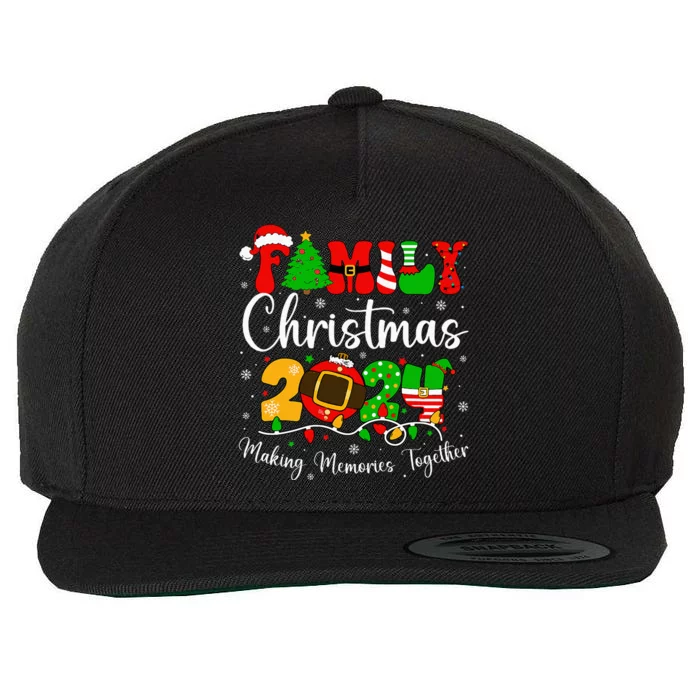 Family 2024 Christmas Matching Outfits Team Santa Elf Squad Wool Snapback Cap