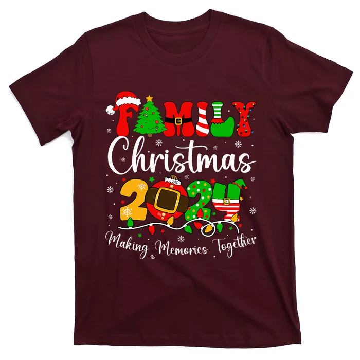 Family 2024 Christmas Matching Outfits Team Santa Elf Squad T-Shirt