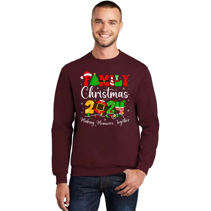 Family 2024 Christmas Matching Outfits Team Santa Elf Squad Tall Sweatshirt