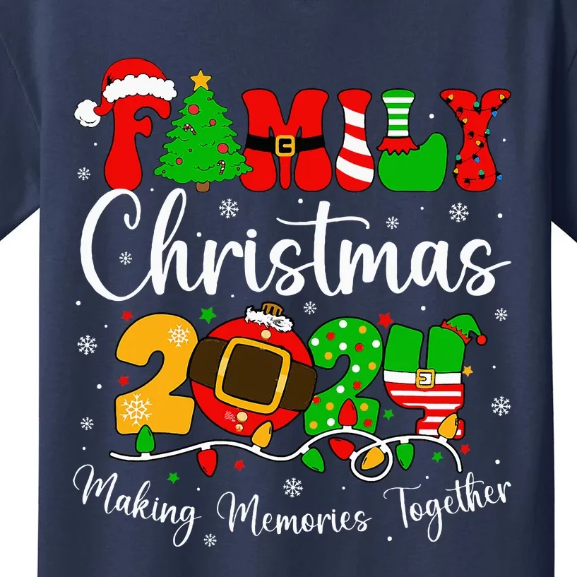 Family 2024 Christmas Matching Outfits Team Santa Elf Squad Kids T-Shirt