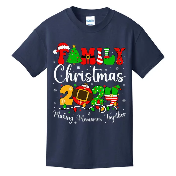 Family 2024 Christmas Matching Outfits Team Santa Elf Squad Kids T-Shirt