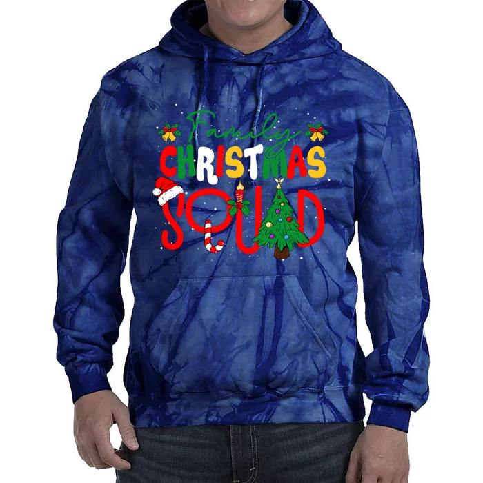 Family 2024 Christmas Matching Outfits Team Santa Elf Squad Tie Dye Hoodie