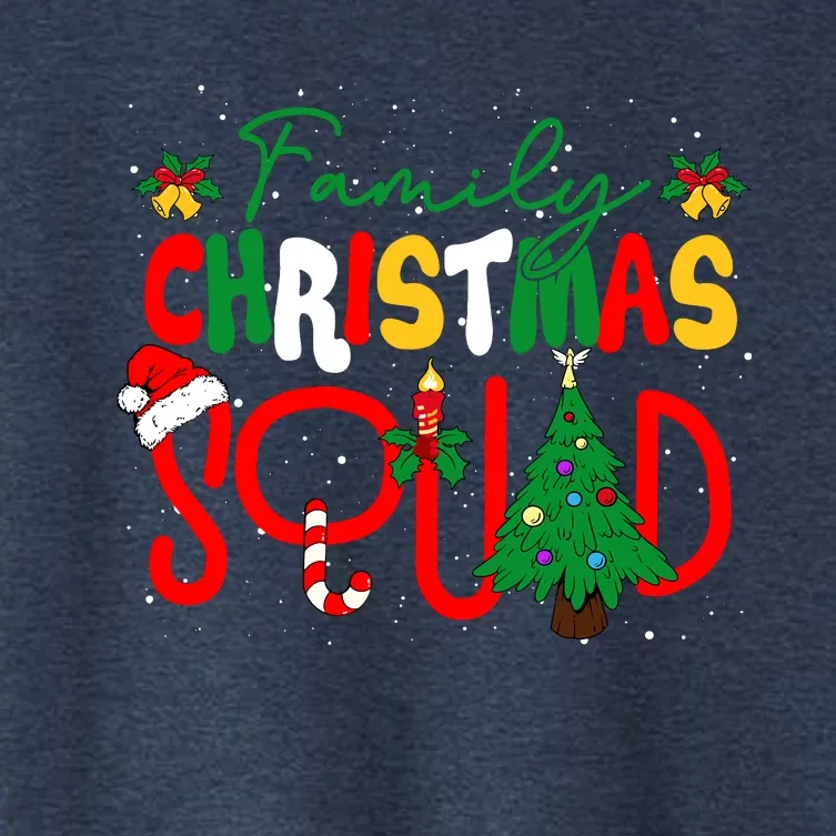 Family 2024 Christmas Matching Outfits Team Santa Elf Squad Women's Crop Top Tee