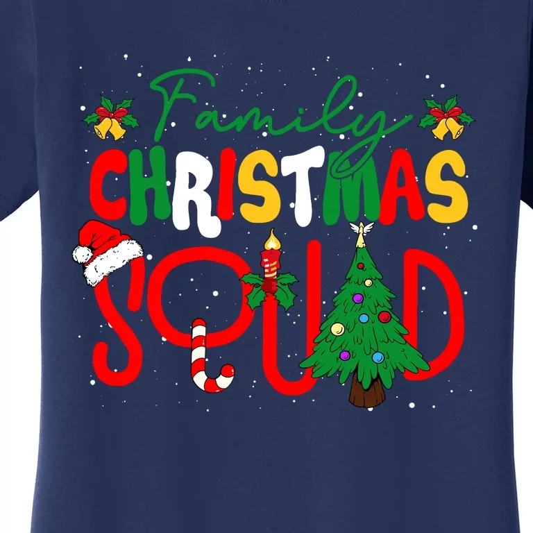 Family 2024 Christmas Matching Outfits Team Santa Elf Squad Women's T-Shirt