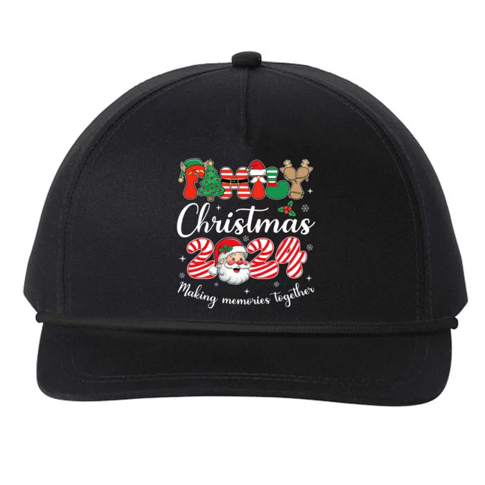 Family 2024 Christmas Matching Outfits Team Santa Elf Squad Snapback Five-Panel Rope Hat