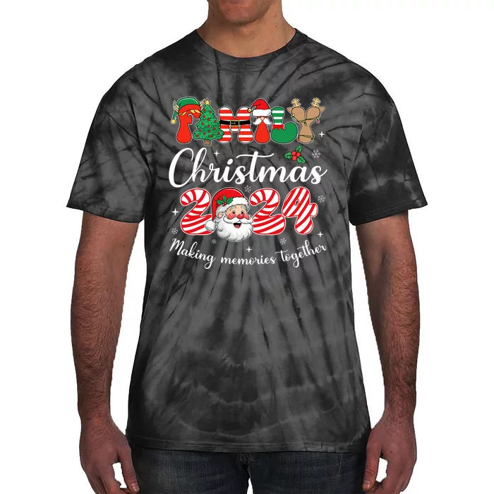 Family 2024 Christmas Matching Outfits Team Santa Elf Squad Tie-Dye T-Shirt