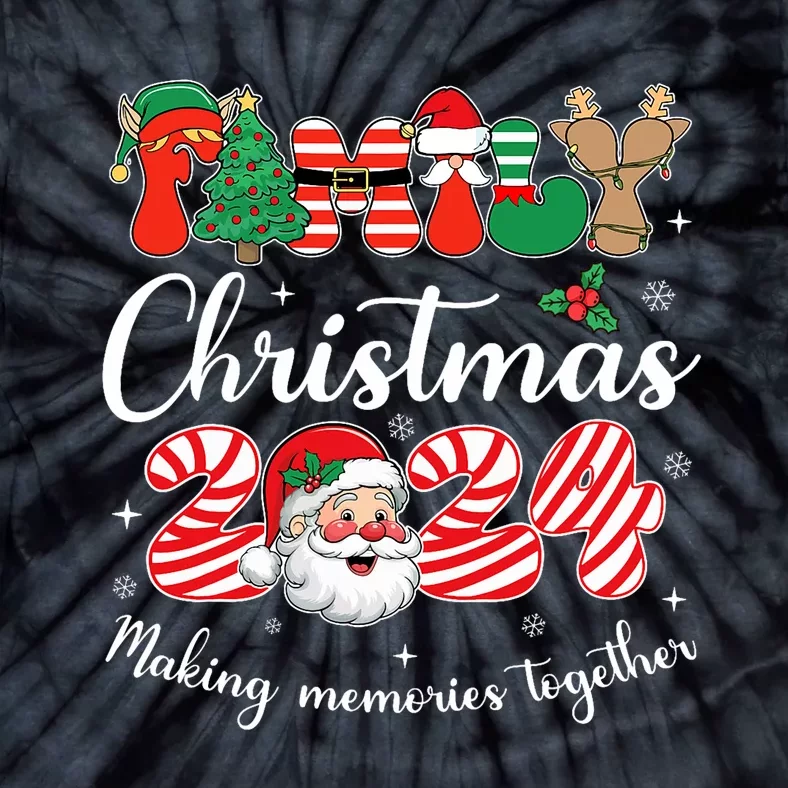 Family 2024 Christmas Matching Outfits Team Santa Elf Squad Tie-Dye T-Shirt