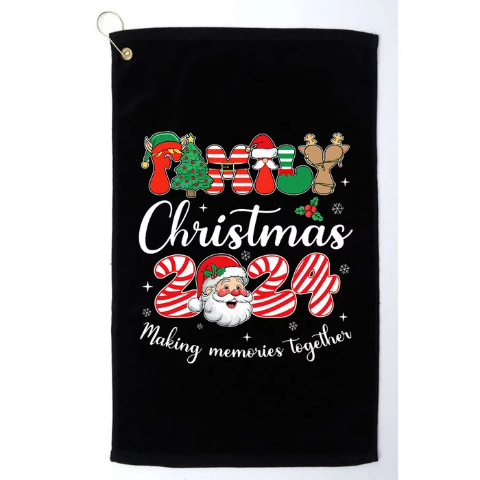 Family 2024 Christmas Matching Outfits Team Santa Elf Squad Platinum Collection Golf Towel