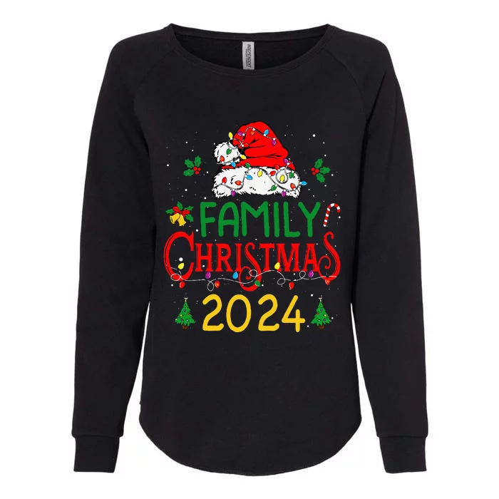 Family 2024 Christmas Matching Outfits Team Santa Elf Squad Womens California Wash Sweatshirt