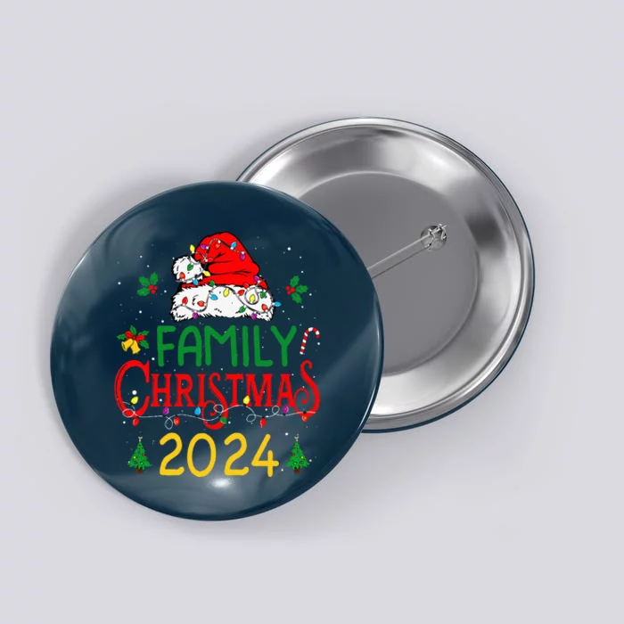 Family 2024 Christmas Matching Outfits Team Santa Elf Squad Button