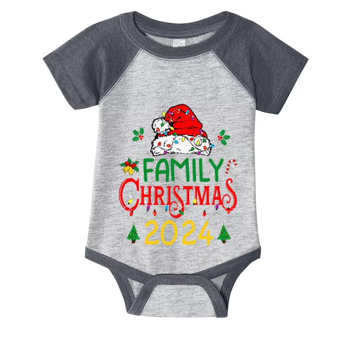 Family 2024 Christmas Matching Outfits Team Santa Elf Squad Infant Baby Jersey Bodysuit