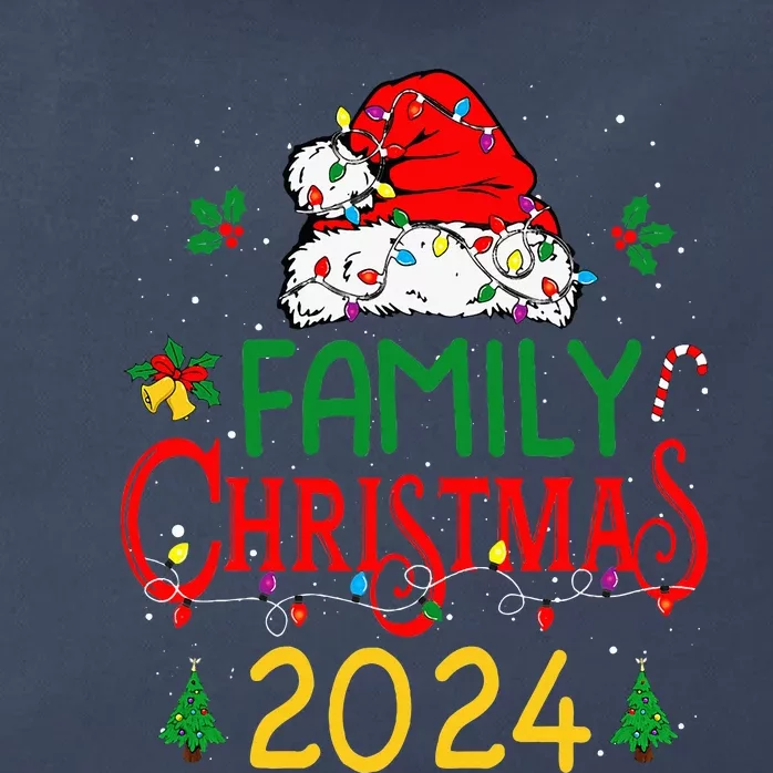 Family 2024 Christmas Matching Outfits Team Santa Elf Squad Zip Tote Bag