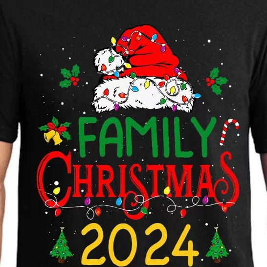 Family 2024 Christmas Matching Outfits Team Santa Elf Squad Pajama Set