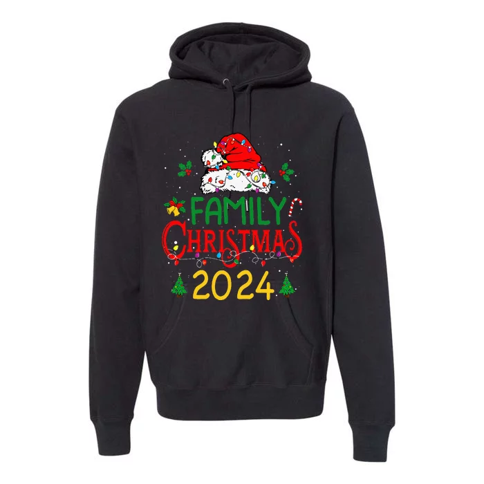 Family 2024 Christmas Matching Outfits Team Santa Elf Squad Premium Hoodie