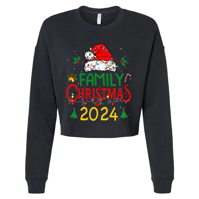 Family 2024 Christmas Matching Outfits Team Santa Elf Squad Cropped Pullover Crew