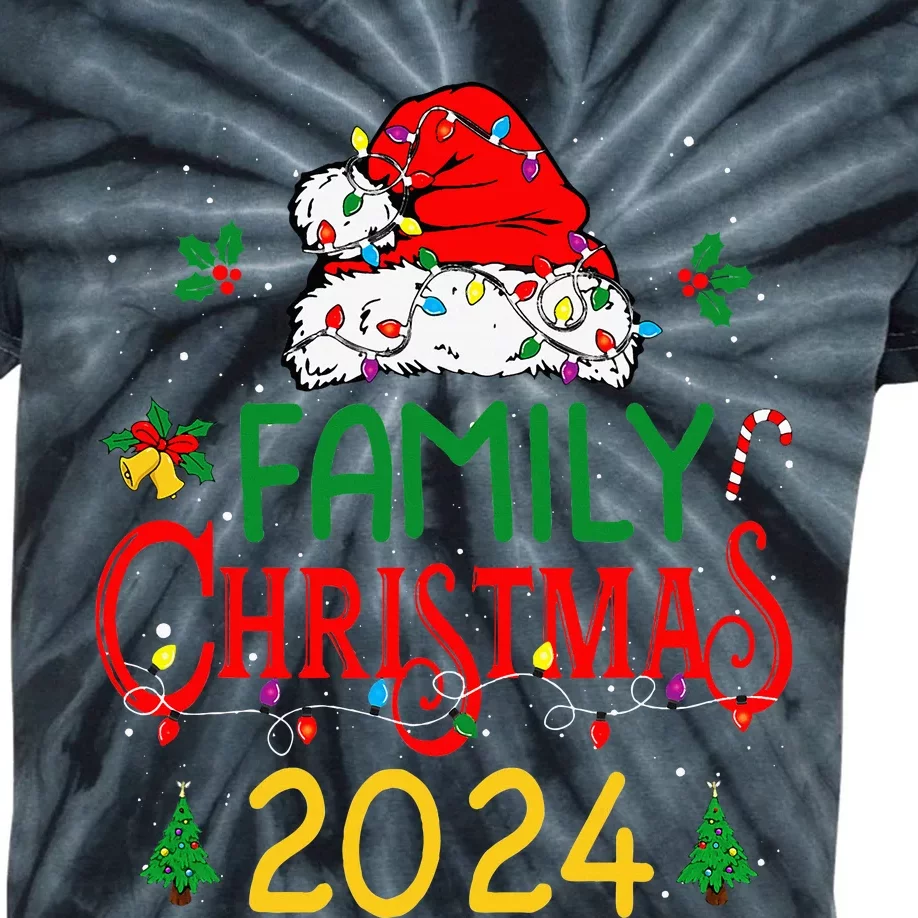 Family 2024 Christmas Matching Outfits Team Santa Elf Squad Kids Tie-Dye T-Shirt