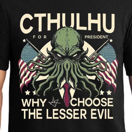 Funny 2024 elections Cthulhu for President Pajama Set