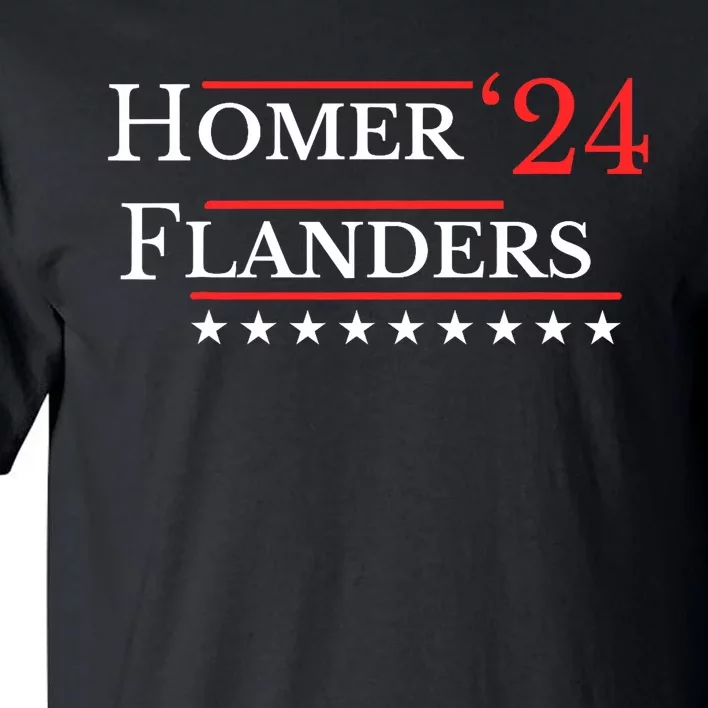 Funny 2024 Election Homer Flanders Funny Election Pairings Tall T-Shirt